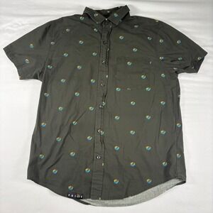 Disney Star Wars Shirt Mens Medium Black Pride Rainbow Rebel Alliance Button Up
